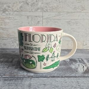 Starbucks Been There Series Florida Themed Mug with Pink Interior
